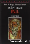 Les ptres de Paul. Volume 1 : Corinthiens