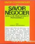 SAVOIR NEGOCIER DANS