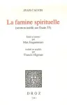 La Famine spirituelle