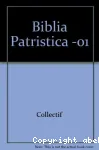 Biblia Patristica (vol. 1)