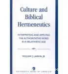 Culture and Biblical Hermeneutics