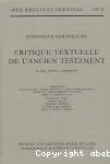 Critique textuelle de l'Ancien Testament (vol. 2)