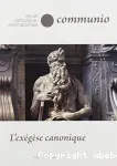 Communio. L'exgse canonique