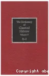 The Dictionary of Classical Hebrew. Volume V : Mem - Nun