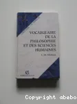 Vocabulaire de la philosophie et des sciences humaines