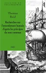 Recherches sur l'entendement humain d'aprs les principes du sens commun (1764)