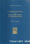 A Translators Guide to Paul's First Letter to the Corinthians