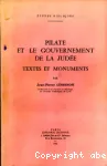 Pilate et le gouvernement de la Jude